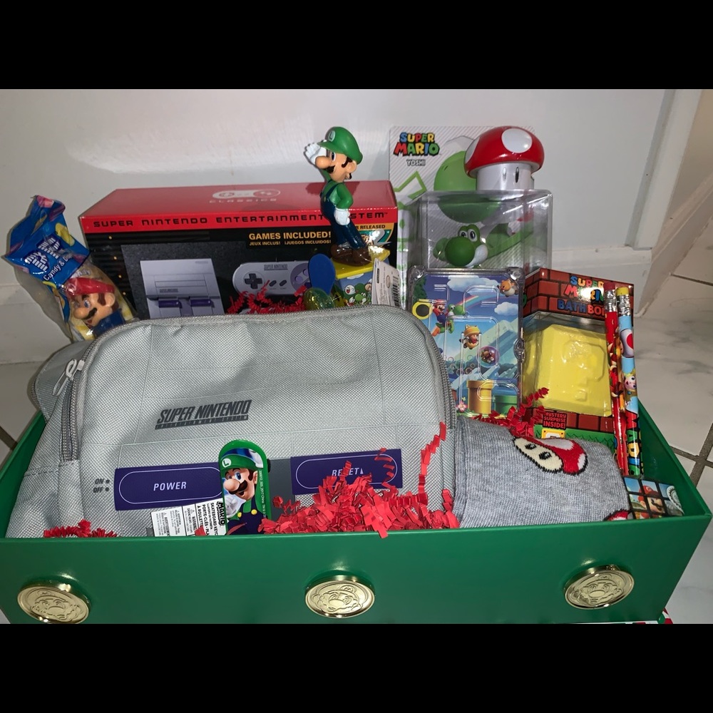Nintendo Themed Gift Basket. Price is negotiable.